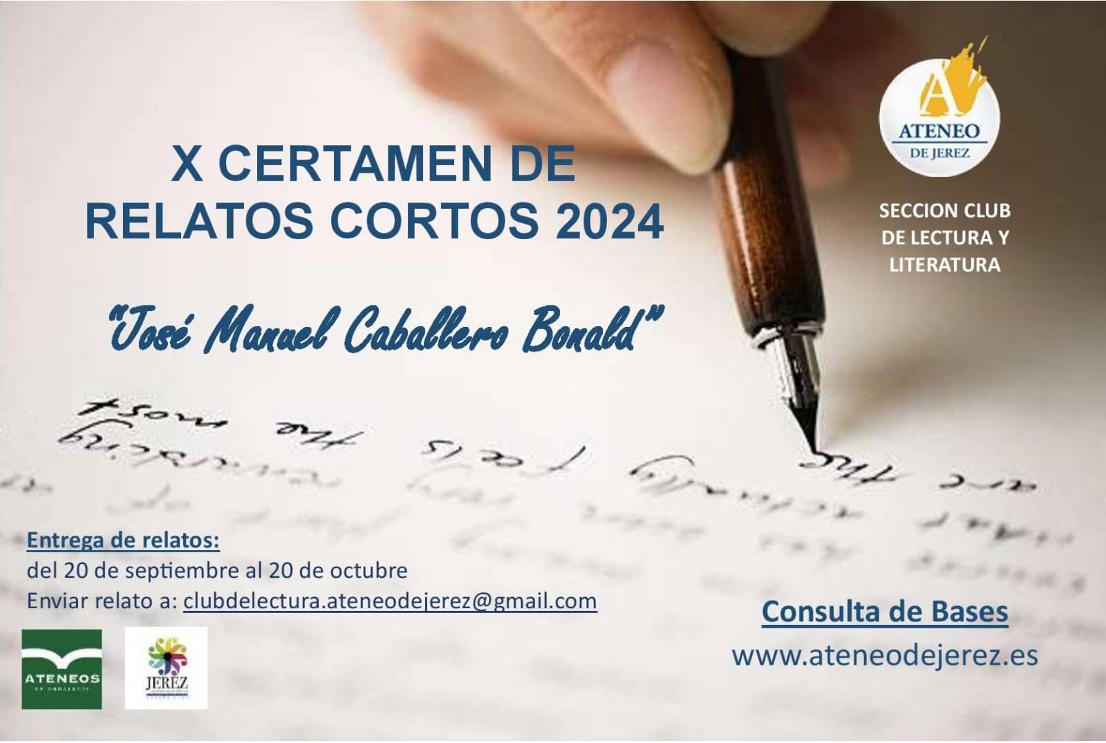 X CERTAMEN DE RELATOS CORTOS DEL ATENEO DE JEREZ. 2024 “José Manuel Caballero Bonald”.